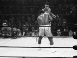 Joe Frazier Vs. Mohammed Ali at Madison Square Garden Premium Photographic Print by John Shearer