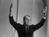 TV Emcee Ed Sullivan Holding His Arms Up, During 20th Anniversary Show Premium Photographic Print by Arthur Schatz