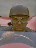 Argentine Auto Racer Juan Manuel Fangio Sitting at Wheel of Race Car at Las Mans Premium Photographic Print by Howard Sochurek