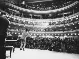 Ray Charles Singing, with Arms Outstretched, During Performance at Carnegie Hall Premium Photographic Print by Bill Ray