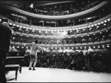 Ray Charles Singing, with Arms Outstretched, During Performance at Carnegie Hall Premium Photographic Print by Bill Ray