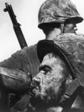 Weary American Marine, Pfc T. E. Underwood, During the Final Days of the Fierce Battle for Saipan Photographie par W. Eugene Smith