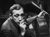 Candid of Cellist Gregor Piatigorsky in RCA Victor Studio Recording a Piece by Brahms Lámina fotográfica de primera calidad por W. Eugene Smith