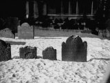 Gravestones Intrinity Church Yard on Lower Broadway, New York Premium Photographic Print by Walker Evans
