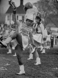Hempstead Hs Majorette Eileen Seale Twirling Baton During Half Time at Football Game Photographie par Gordon Parks