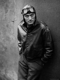 Gregory Peck Costumed as WWII American Air Forces Bomber Pilot for Twelve O'clock High Premium Photographic Print by W. Eugene Smith