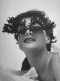 Silly Sunglasses Featuring Long Blue Eyelashes and Small Lenses by Designer Schiaparelli Photographie par Gordon Parks