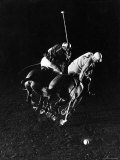 William Nicholls and William Rand of Squadron Polo Team Indoor Polo at National Guard Armory, NYC Premium Photographic Print by Gjon Mili
