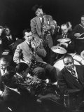 Count Basie, Lester Young and Others at Jam Session Premium Photographic Print by Gjon Mili