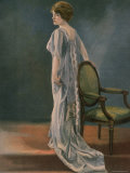Mlle. Marie Louise Herrouett Modeling a Pale Blue Robe du Soir Designed by Callot Soeurs Premium Photographic Print by Reutlinger 