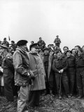English PM Winston Churchill and British Army General Bernard Montgomery Premium Photographic Print by George Rodger