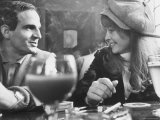 Film Director Francois Truffaut with Actress Julie Christie During Filming of Film Director Francois Truffaut with Actress Julie Christie During Filming of