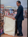 Presidential Candidate Richard Nixon on the Campaign Trail Premium Photographic Print by Arthur Schatz