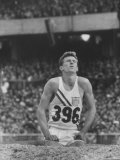 Bob Gutowski Landing at the Olympics Premium Photographic Print by George Silk
