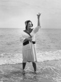 Opera Singer Birgit Nilsson Vacationing Premium Photographic Print by Lynn Pelham