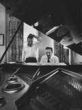 Authors of "My Fair Lady", Allan Jay Lerner and Frederick Loewe, at Piano Working on Music Reproduction photographique sur papier de qualité par Gordon Parks