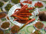 Hot Chillies at Pasar Malam Night Market, Bandar Seri Begawan, Brunei Darussalam, Brunei Photographic Print by Holger Leue