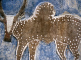 Cow Painted on a Headstone Near an Oromo Village, Ethiopia Photographic Print by Janis Miglavs
