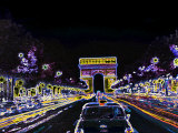 Champs Elysees and Arc de Triomphe, Paris, France Fotografie-Druck von Bill Bachmann