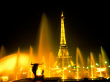 Fountain at the Eiffel Tower, Paris, France Photographic Print by Bill Bachmann