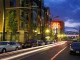 Headlights in the Pearl District, Portland, Oregon, USA Photographic Print by Janis Miglavs