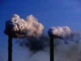 Smoke Pouring from Sugar Factory Chimneys, Australia Photographic Print by Richard I'Anson
