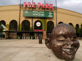 Bronze Face at PGE Park, Home of the Portland Beavers and Portland Timbers, Portland, Oregon, USA Photographic Print by Janis Miglavs