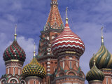 Onions of St. Basil's Cathedral, Red Square, Moscow, Russia Photographic Print by Bill Bachmann