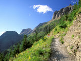 Highline Trail Traverses Under the Garden Wall, Glacier National Park, Montana, USA Photographic Print by Jamie & Judy Wild