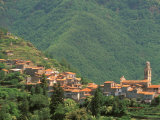 Hill Town View, Molini di Triora, Riviera di Ponente, Liguria, Italy Photographic Print by Walter Bibikow