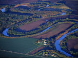 Red River of the North Aerial, near Fargo, North Dakota, USA Photographic Print by Chuck Haney