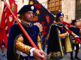 Men in Costume, Il Palio Parade, Siena, Italy Photographic Print by Dallas Stribley