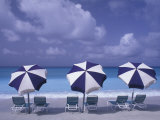 Beach Chairs and Ocean, U.S. Virgin Islands Photographie par Bill Bachmann
