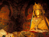 Monastery Statue, Lhasa, Tibet Photographic Print by Vassi Koutsaftis
