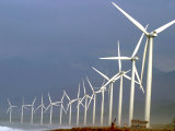 Villagers are Dwarfed by Giant Windmills Built by the Danish Development Agency Photographic Print