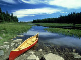 Cedar Canvas Canoe, Canada Photographic Print by David Cayless