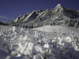 Winterscene of the Flatirons in Boulder, Colorado Posters by Dörte Pietron