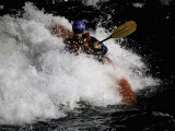 Kayaker in Whitewater, USA Posters by Michael Brown