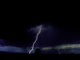 Lightning Storm, Boulder Affiche par Michael Brown