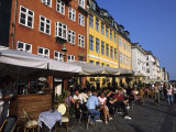 Nyhavn Outdoor Cafes, Copenhagen, Denmark Photographic Print by Holger Leue