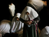 Muslim Women Worshippers Pray Inside the Golden Dome of the Rock Photographic Print