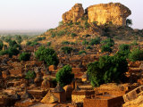 Overhead of Dogon Village Near Bandiagara, Songo, Mali Fotografisk tryk af Ariadne Van Zandbergen