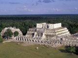 Temple of Columns, Chichen Itza Ruins, Maya Civilization, Yucatan, Mexico Photographic Print by Michele Molinari