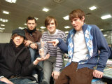 McFly Visit 3AM at the Daily Mirror, Danny Jones, Tom Fletcher, Dougie Poynter, Harry Judd Lámina fotográfica