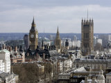 View from Nelson's Column of Big Ben, House of Lords, London Photographic Print