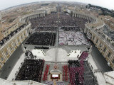Crowds Pack St. Peter's Square at the Vatican Photographic Print