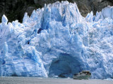Fords Terror Wilderness Iceberg and Waterfall in Fjord, Tracy Arm, Inside Passage, Alaska, USA Photographic Print by Paul Souders