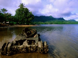 Wreck of WWII Japanese Midget Tank, Lelu Harbour, Micronesia Photographic Print by John Elk III