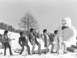 The Jackson 5, Performing in Switzerland on the Slopes, February 1979 Fotografisk tryk The Jackson 5, Performing in Switzerland on the Slopes, February 1979 Fotografisk tryk