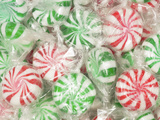 Tasty Mint Candies in Plastic Wrappers Photographic Print